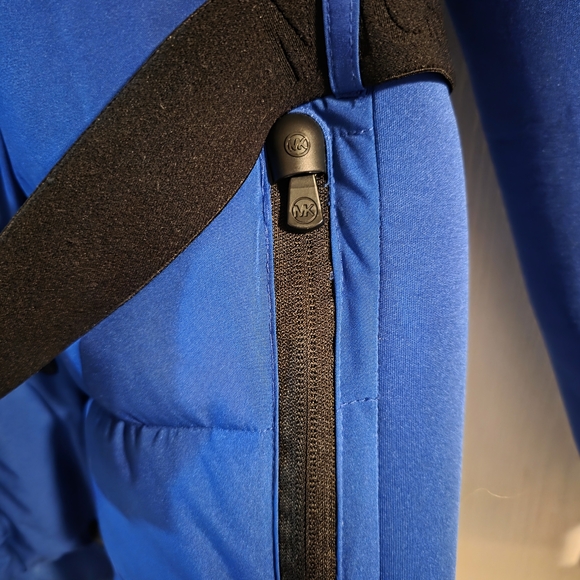 Michael Kors Royal Blue Puffer Jacket with Black Fur Hood - Picture 6 of 6